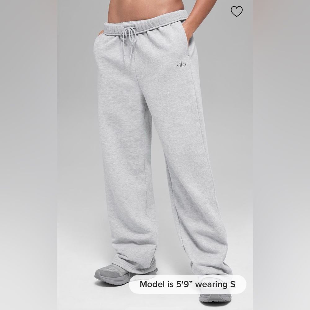 ALO Yoga Accolade Straight Leg Sweatpants Athletic Heather Grey